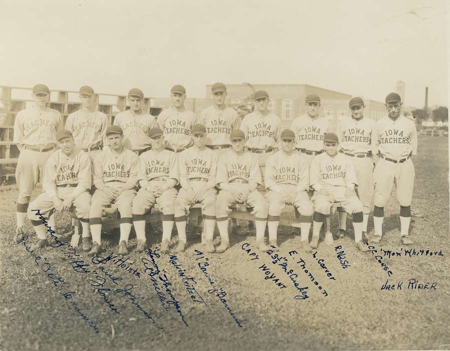 Portraits - Group, Cedar Falls, IA, history of Iowa, University of Northern Iowa Museum, Iowa History, uni, iowa state teachers college, baseball, portrait, uniforms, Iowa, Schools and Education, Sports, university of northern iowa, baseball team