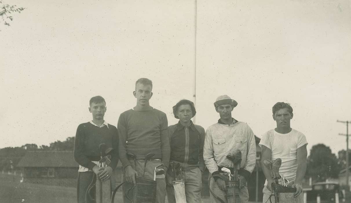 Portraits - Group, golf, Clear Lake, IA, history of Iowa, Iowa History, golf clubs, boy scout, Iowa, Sports, McMurray, Doug