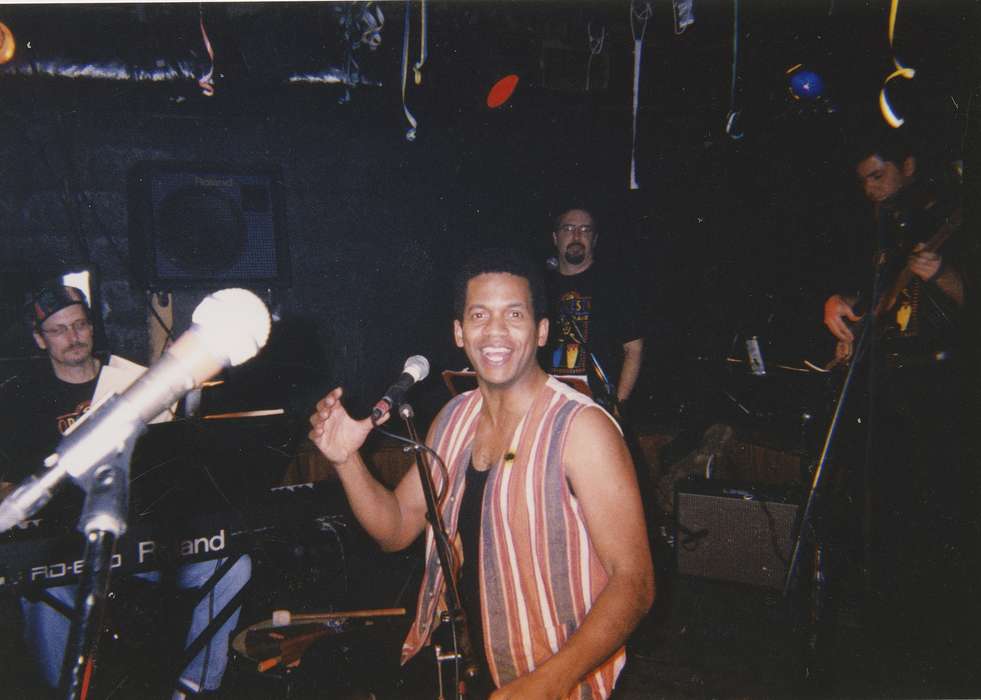 Iowa, piano, vest, Waterloo, IA, african american, People of Color, Entertainment, Portraits - Individual, decoration, microphone, band, East, Ed, history of Iowa, Iowa History