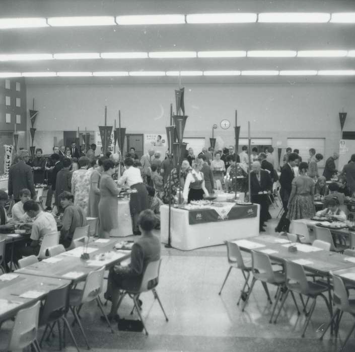 men, food, women, Iowa History, history of Iowa, group, Iowa, Food and Meals, international, Waverly Public Library