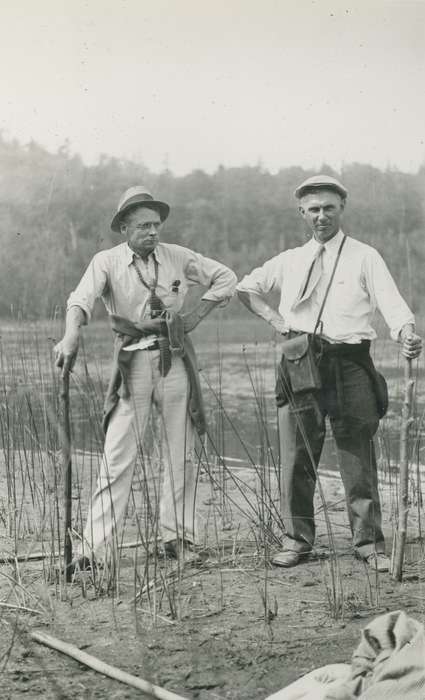cap, Iowa History, McMurray, Doug, tie, Iowa, history of Iowa, Portraits - Group, walking stick, Outdoor Recreation, grass, Ontonagon County, MI, Travel