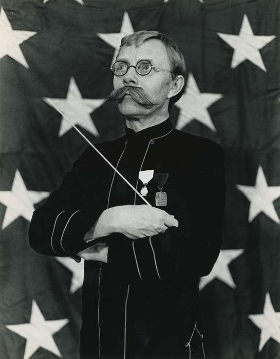 Portraits - Individual, history of Iowa, Entertainment, Waverly Public Library, Iowa, band uniform, wartburg college, Bremer County, IA, Iowa History