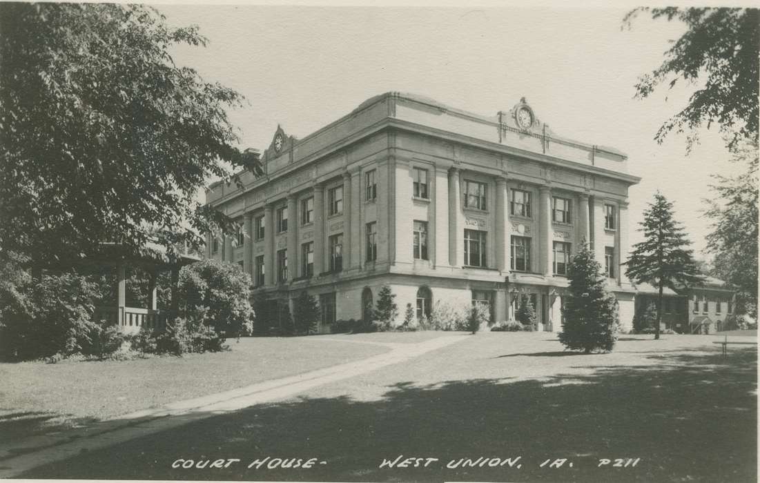 Dean, Shirley, West Union, IA, history of Iowa, Iowa, Iowa History, Cities and Towns, courthouse
