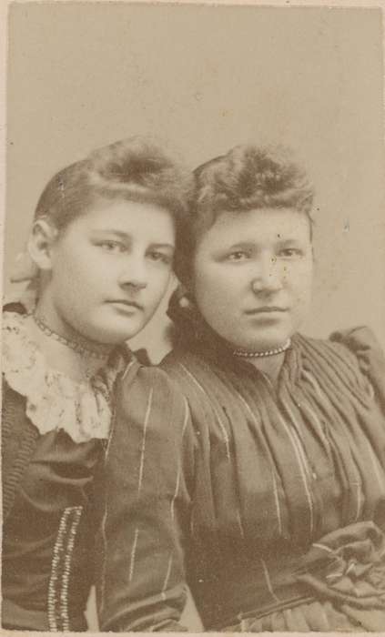 Portraits - Group, lace collar, woman, Iowa History, Iowa, Olsson, Ann and Jons, Nevada, IA, carte de visite, history of Iowa