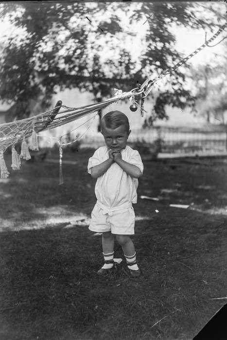 Portraits - Individual, Iowa History, Iowa, Anamosa Library & Learning Center, IA, hammock, boy, history of Iowa