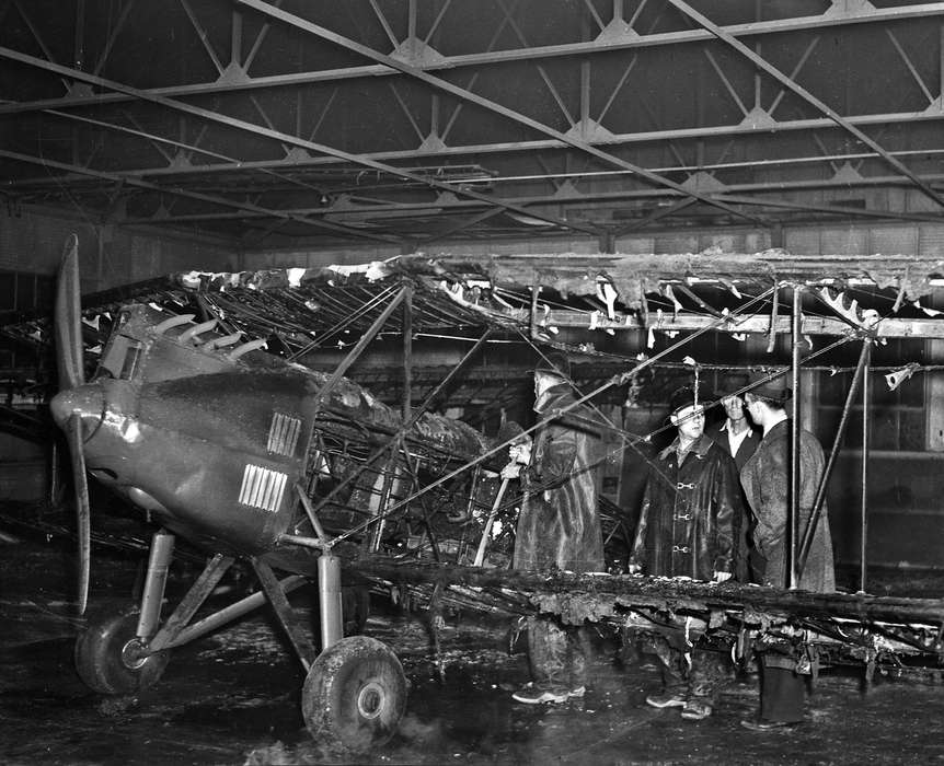 history of Iowa, Iowa History, Ottumwa, IA, Motorized Vehicles, airplane, fire, Iowa, Lemberger, LeAnn, firefighter, Labor and Occupations