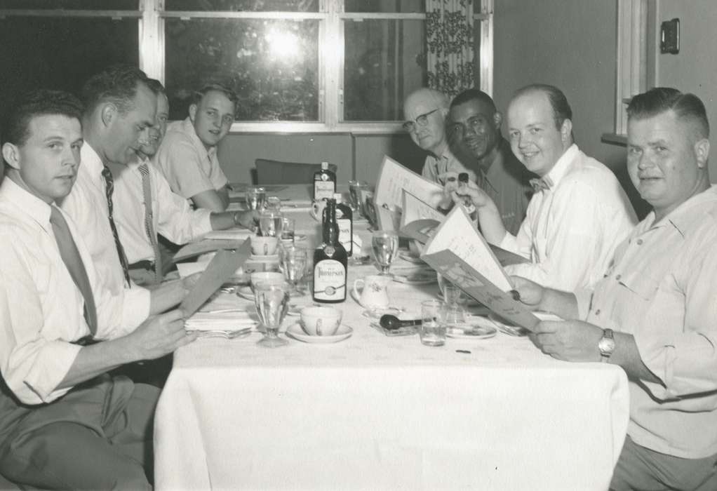 Portraits - Group, Food and Meals, Iowa, Waterloo, IA, restaurant, african american, People of Color, Henderson, Jesse, history of Iowa, Iowa History