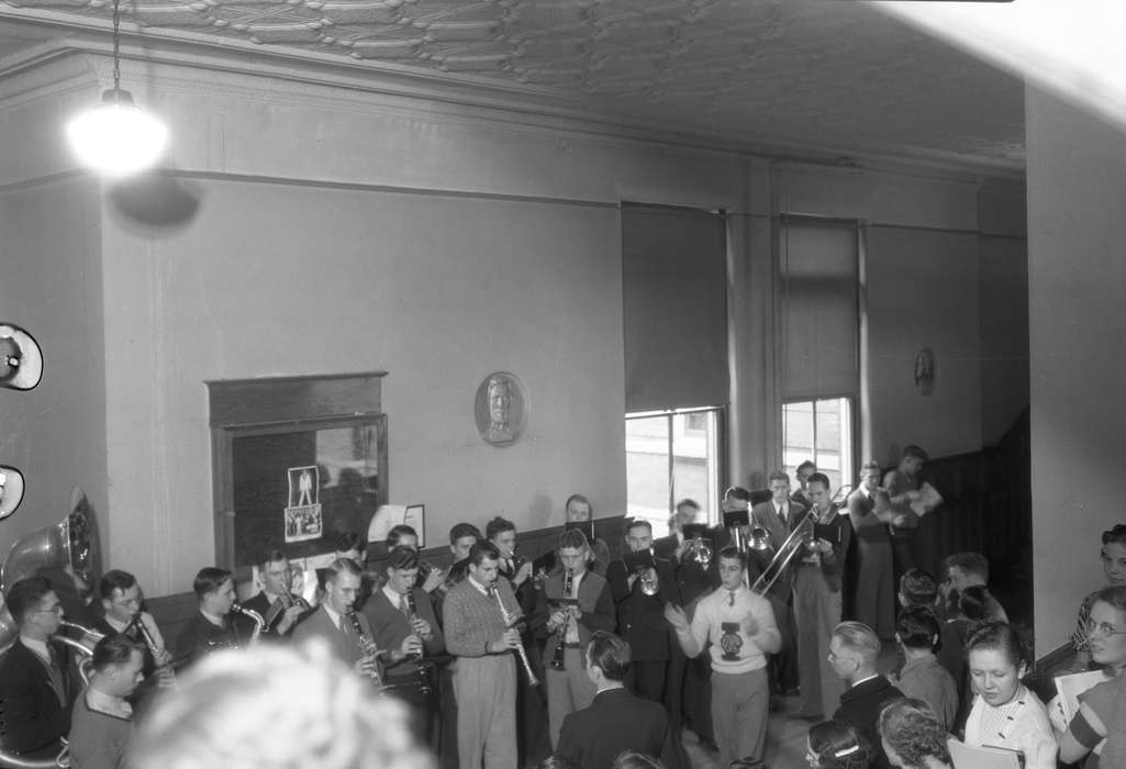 hallway, Fairs and Festivals, Iowa, Schools and Education, Iowa History, university of northern iowa, band, iowa state teachers college, uni, UNI Special Collections & University Archives, Cedar Falls, IA, history of Iowa