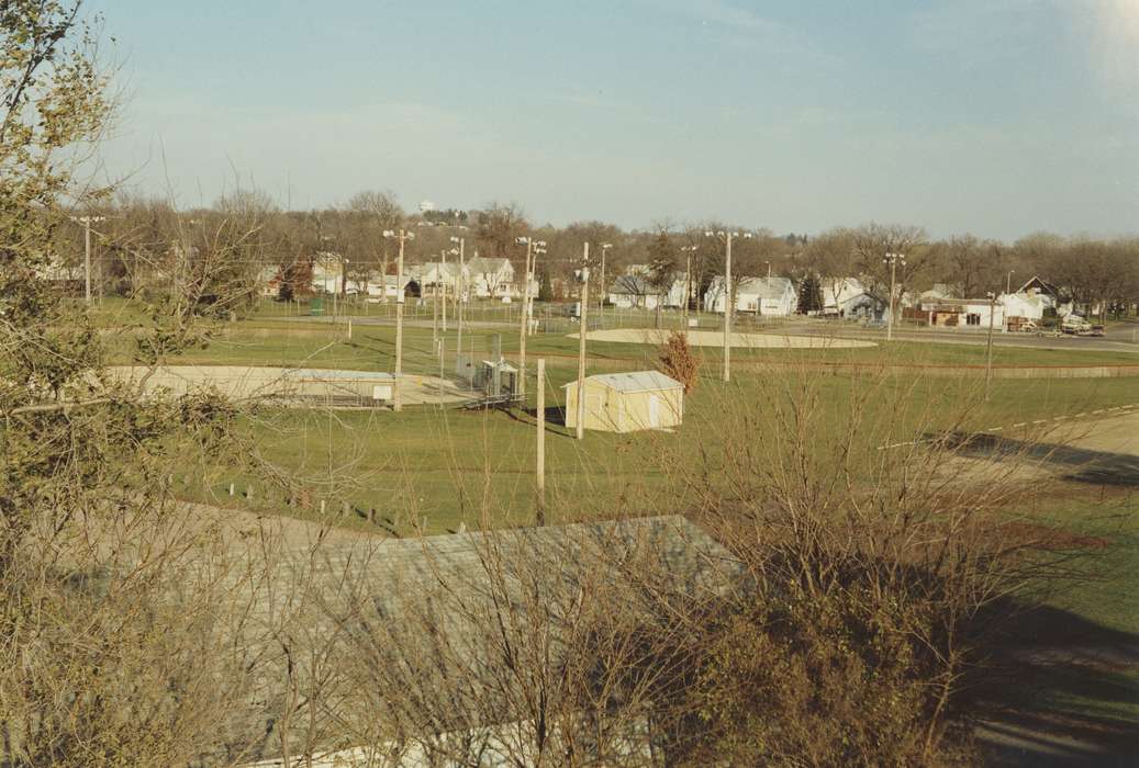 Outdoor Recreation, houses, Landscapes, Iowa, Waverly Public Library, softball diamond, landscape, golf course, history of Iowa, Waverly, IA, Iowa History