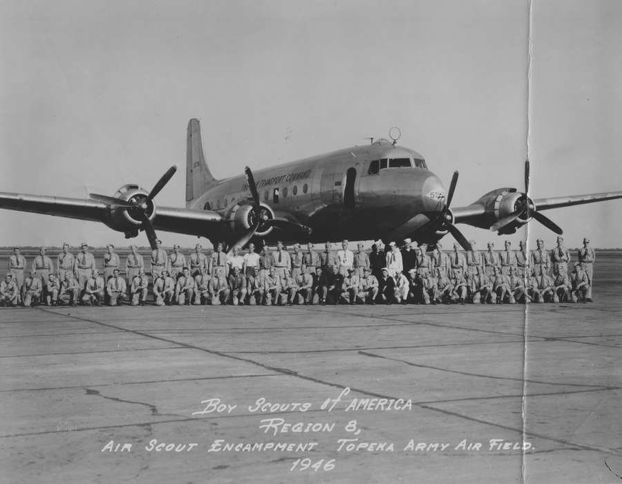Military and Veterans, history of Iowa, Iowa History, Motorized Vehicles, airplane, army, Busse, Victor, Iowa, Topeka, KS