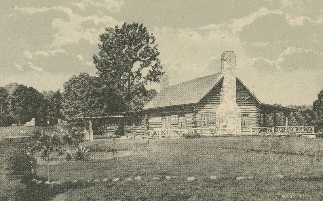 park, Iowa History, log cabin, Iowa, Anamosa, IA, Hatcher, Cecilia, history of Iowa, Landscapes