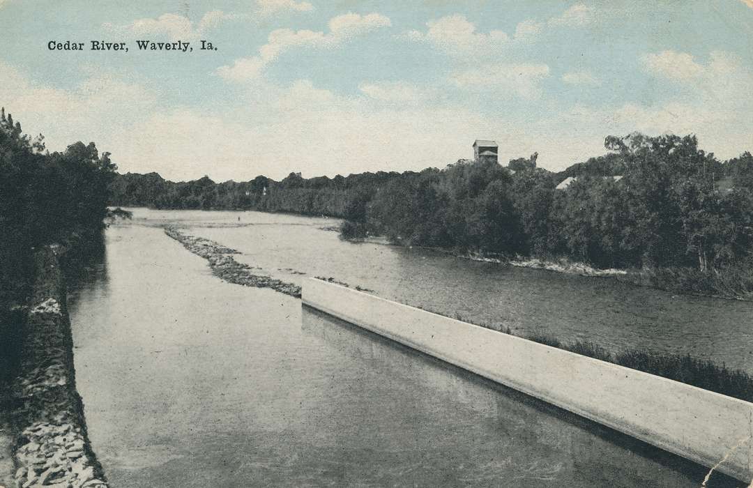 history of Iowa, Iowa History, Lakes, Rivers, and Streams, Waverly, IA, cedar river, Iowa, Landscapes, correct date needed, Waverly Public Library