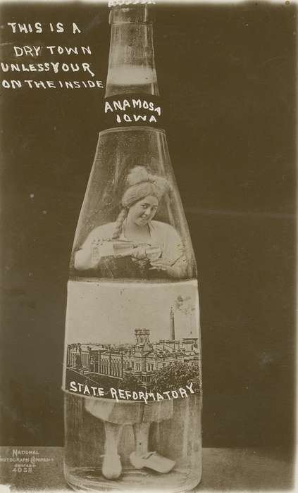 history of Iowa, advertisement, Iowa History, anamosa state penitentiary, alcohol, Prisons and Criminal Justice, Iowa, Anamosa, IA, Hatcher, Cecilia, Portraits - Individual