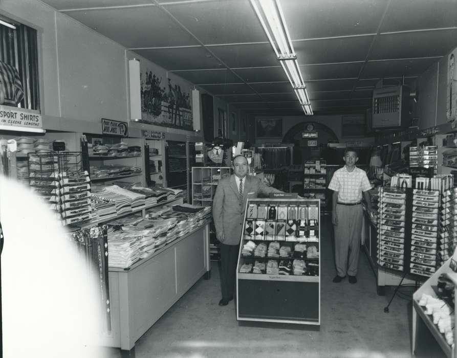 history of Iowa, Iowa History, Businesses and Factories, clothing store, ties, shirts, Iowa, watch, socks, Waverly Public Library