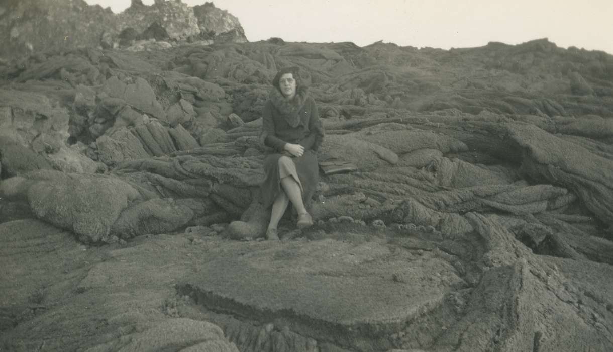 rock formation, Iowa History, woman, Waverly Public Library, Iowa, history of Iowa, correct date needed, Portraits - Individual