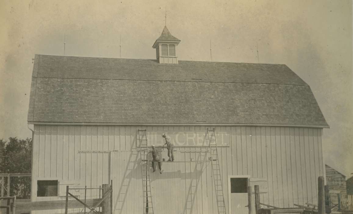 Macey, IA, Iowa, Mortenson, Jill, ladder, paint, Barns, painters, Farms, history of Iowa, Iowa History, Labor and Occupations