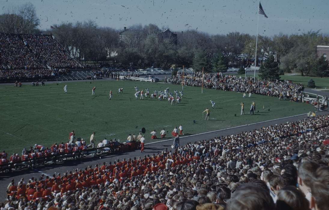 spectator, isu, Iowa, Ames, IA, Schools and Education, crowd, football, Sports, Sack, Renata, football game, history of Iowa, football players, Iowa History