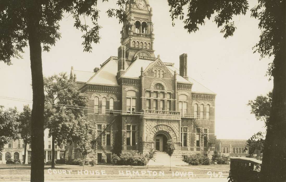 Dean, Shirley, history of Iowa, Iowa, Iowa History, Cities and Towns, Hampton, IA, courthouse