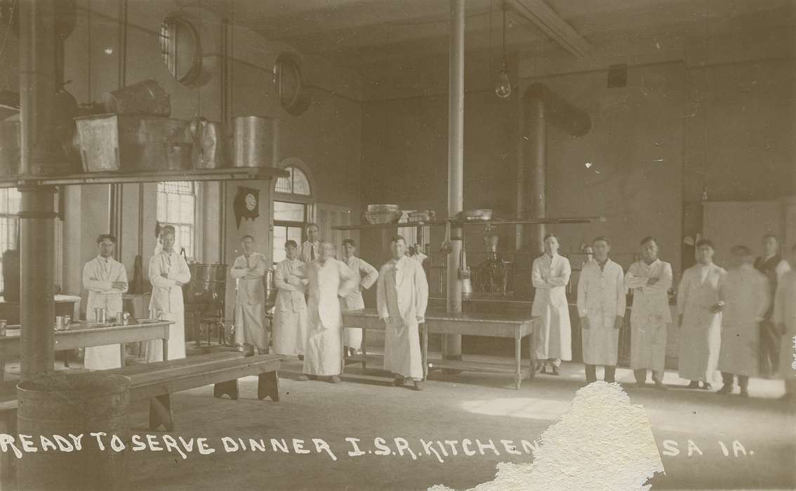 Portraits - Group, cook, history of Iowa, Iowa History, anamosa state penitentiary, Prisons and Criminal Justice, cooking, Iowa, Anamosa, IA, Food and Meals, Hatcher, Cecilia