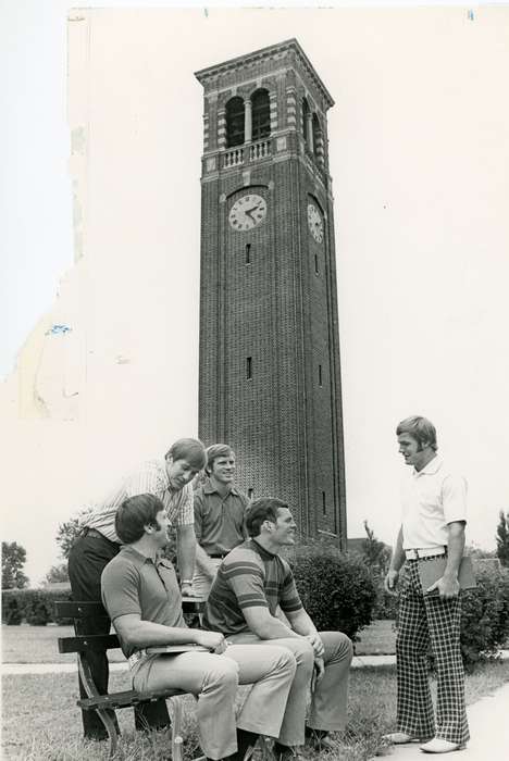 Portraits - Group, campanile, Iowa History, Iowa, Schools and Education, university of northern iowa, uni, UNI Special Collections & University Archives, Cedar Falls, IA, history of Iowa