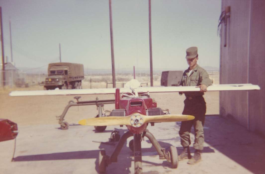 drone, Military and Veterans, Travel, history of Iowa, plane, Iowa History, Pratt, Marsha, Motorized Vehicles, truck, airplane, Iowa, AZ, Labor and Occupations
