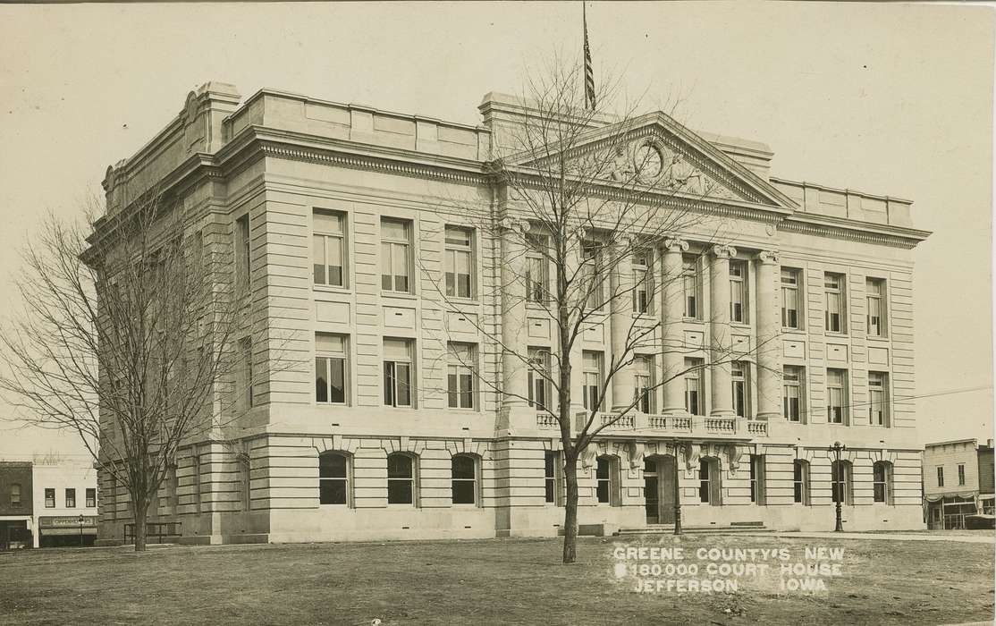 Main Streets & Town Squares, history of Iowa, Iowa History, courthouse, Dean, Shirley, Jefferson, IA, Iowa, Cities and Towns
