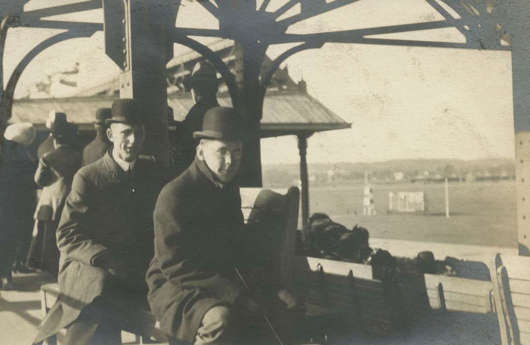 Portraits - Group, Elmont, NY, history of Iowa, Iowa, bowler hat, Iowa History, McMurray, Doug