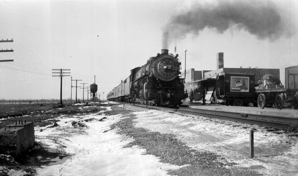 train, Iowa, steam engine, Train Stations, Centerville, IA, Lemberger, LeAnn, history of Iowa, Motorized Vehicles, Iowa History