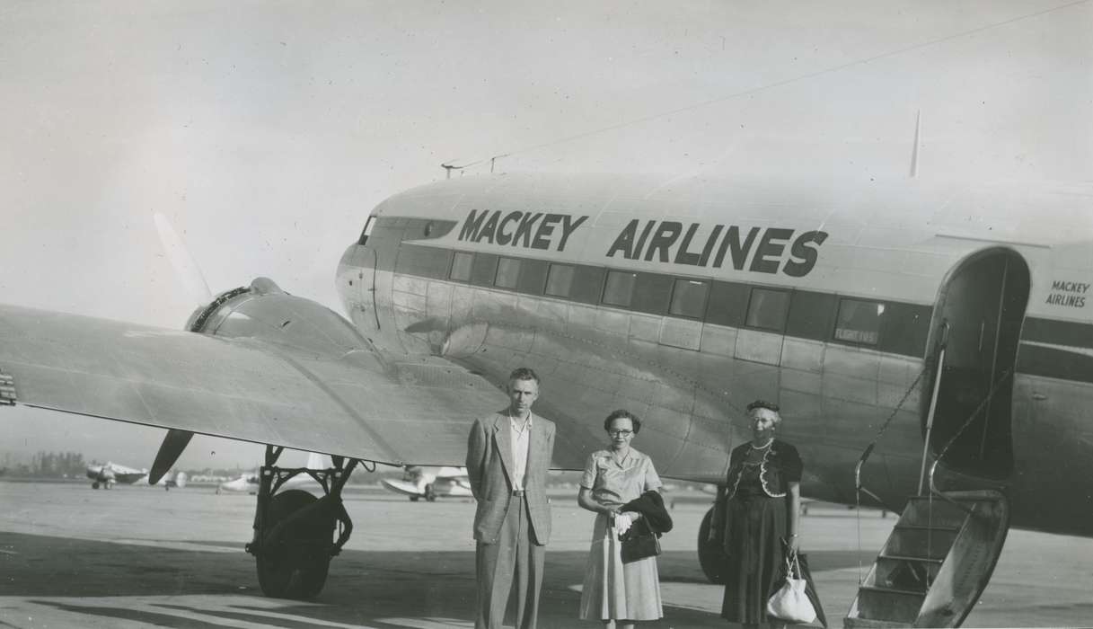 Portraits - Group, Travel, Nassau, history of Iowa, Iowa History, Motorized Vehicles, airplane, Iowa, McMurray, Doug