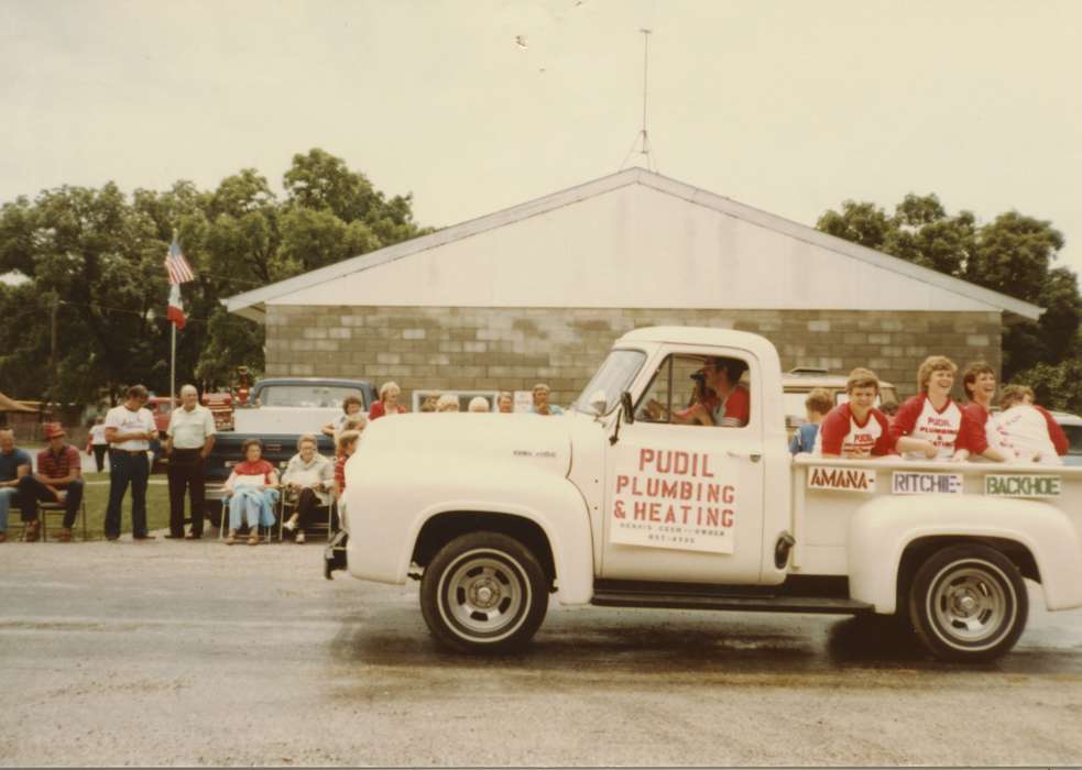 Cities and Towns, Iowa History, Iowa, Motorized Vehicles, truck, parade, Cech, Mary, Fairfax, IA, Fairs and Festivals, history of Iowa