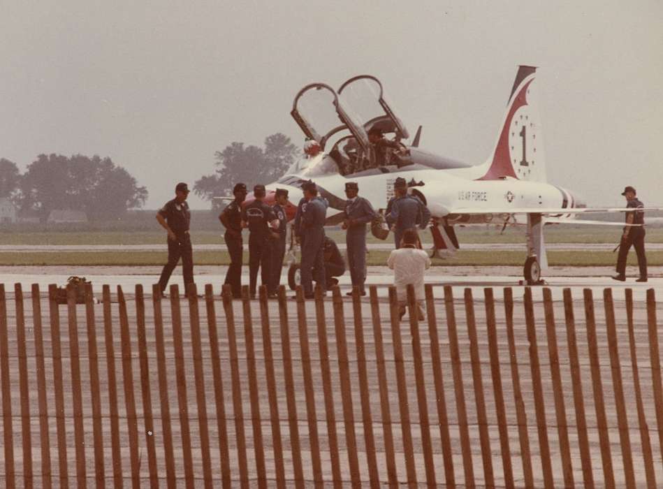 fighter jet, IA, history of Iowa, Motorized Vehicles, airport, aircraft, Knospe, Mona, Iowa, jet, air force, Military and Veterans, Iowa History, plane