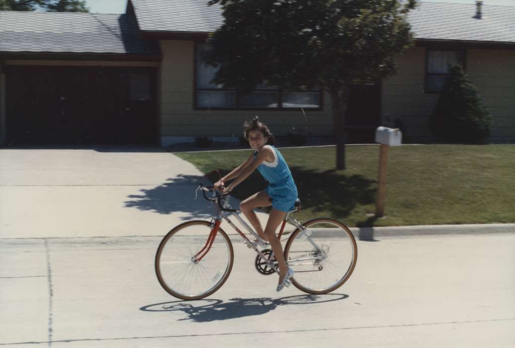 history of Iowa, Iowa History, Forest City, IA, Frank, Shirl, bicycle, mailbox, driveway, bike, Iowa, Outdoor Recreation, street, Children, Portraits - Individual
