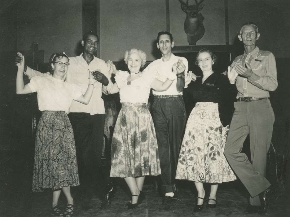 Portraits - Group, Iowa, Waterloo, IA, Iowa History, dance, Leisure, african american, People of Color, Henderson, Jesse, history of Iowa, square dance