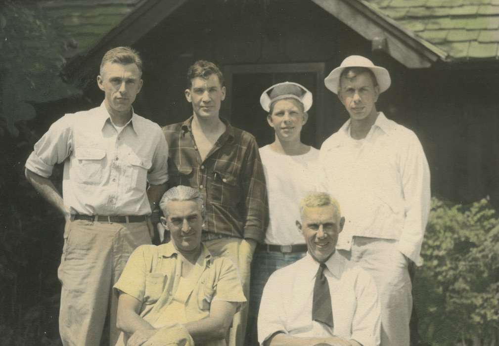 Portraits - Group, boy scouts, history of Iowa, Iowa History, Webster County, IA, Iowa, colorized, camp, McMurray, Doug