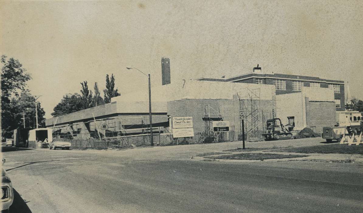 history of Iowa, advertisement, Iowa History, Iowa, Cities and Towns, Schools and Education, Bremer County, IA, construction, Waverly Public Library
