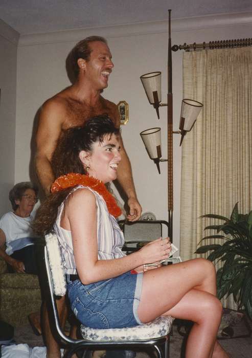 Nichols, Roger, history of Iowa, Iowa History, Entertainment, bachelorette, Council Bluffs, IA, Iowa, Weddings, lei, lamp
