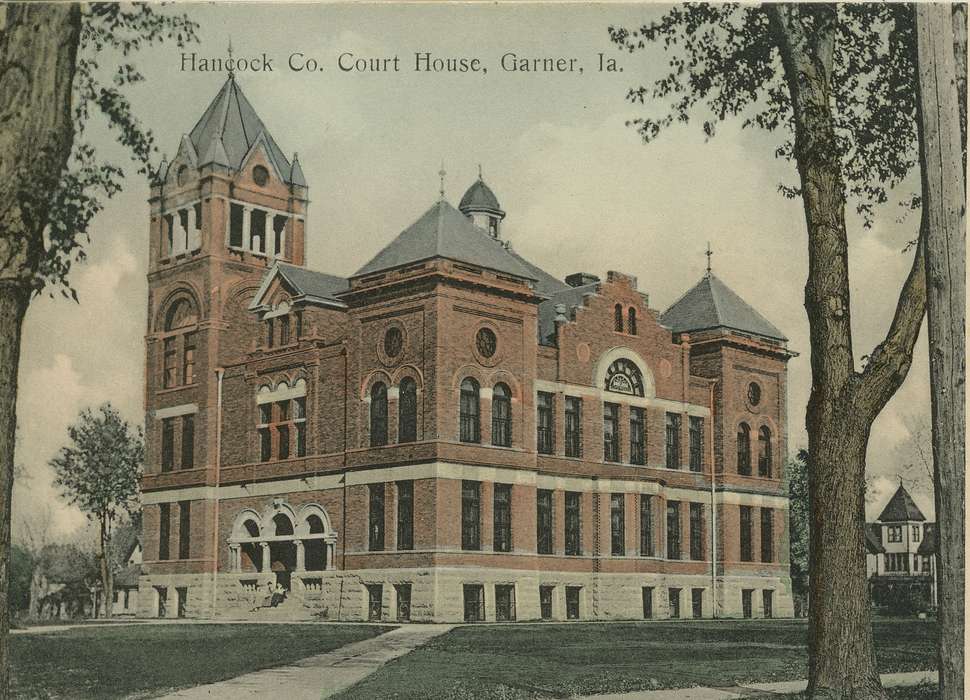 Cities and Towns, Iowa History, Iowa, Garner, IA, courthouse, Prisons and Criminal Justice, Dean, Shirley, history of Iowa