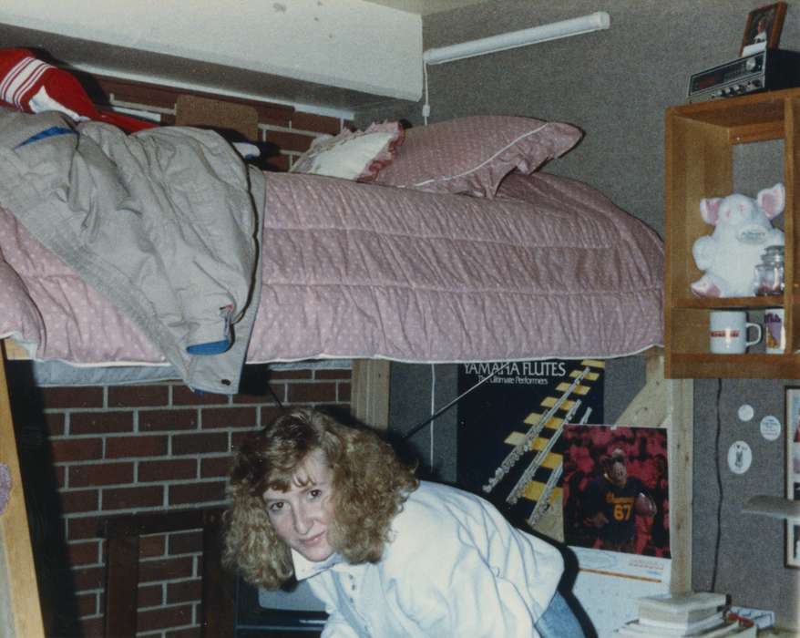 dorm, Portraits - Individual, Iowa History, hagemann hall, Schools and Education, Iowa, hairstyle, university of northern iowa, Frank, Shirl, college, loft, Cedar Falls, IA, history of Iowa