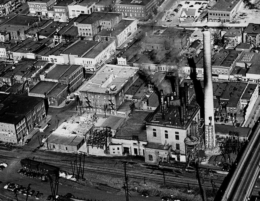 Lemberger, LeAnn, Cities and Towns, Aerial Shots, Iowa History, building, smokestack, Iowa, history of Iowa, Ottumwa, IA
