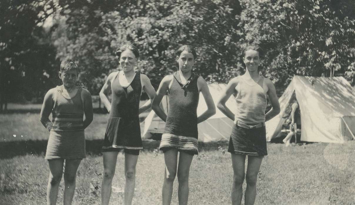 Portraits - Group, tents, Iowa History, Iowa, McMurray, Doug, history of Iowa, Lehigh, IA, Children, boy scouts