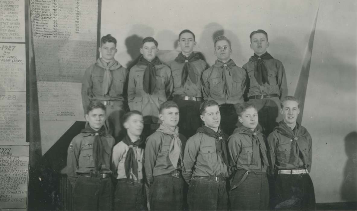 Portraits - Group, Iowa History, Iowa, McMurray, Doug, history of Iowa, Webster City, IA, Children, boy scouts