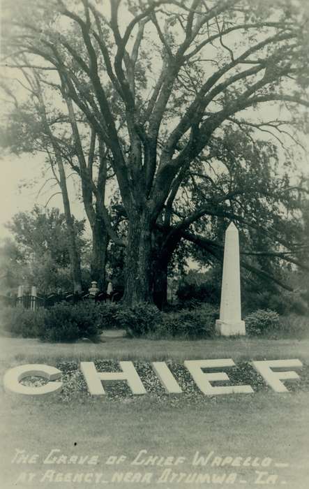 Cemeteries and Funerals, Religious Structures, Iowa History, history of Iowa, Lemberger, LeAnn, grave, first nation, Iowa, Agency, IA, native american, indigenous, monument, memorial