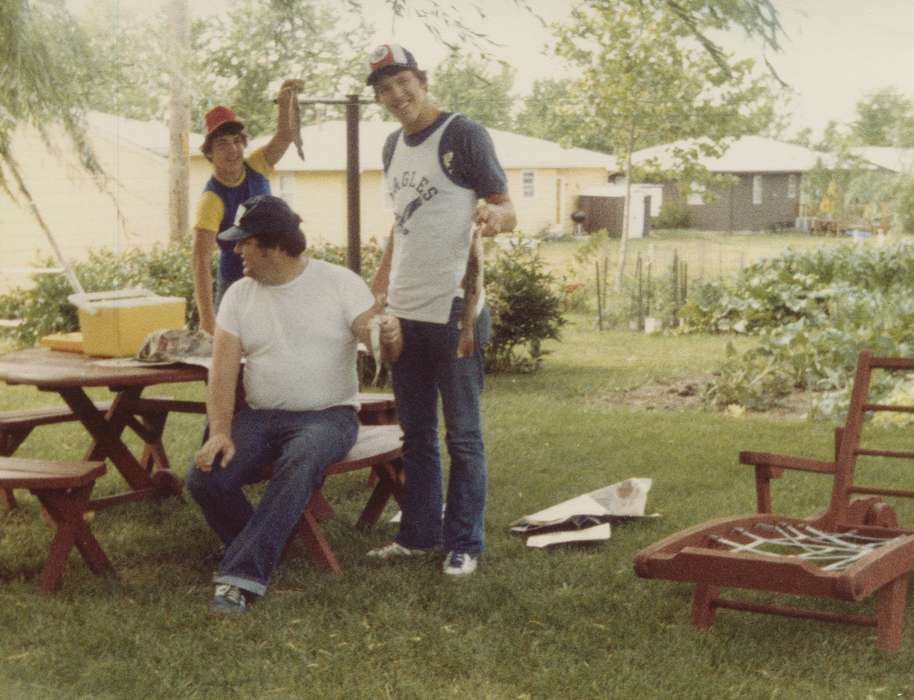 Portraits - Group, Iowa History, Iowa, picnic bench, Council Bluffs, IA, Hale, Gina, Outdoor Recreation, history of Iowa, fish