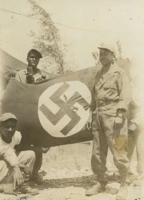 Portraits - Group, african american, Henderson, Jesse, swastika, Iowa History, nazi, People of Color, history of Iowa, wwii, Germany, Iowa, world war ii, Military and Veterans, Travel