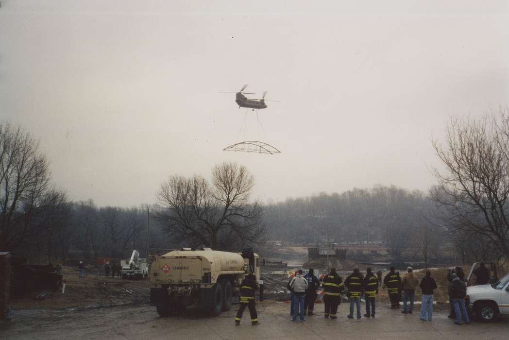 Lakes, Rivers, and Streams, firefighter, Motorized Vehicles, Military and Veterans, Iowa History, first responder, Iowa, history of Iowa, Hatcher, Cecilia, helicopter, Anamosa, IA, Labor and Occupations