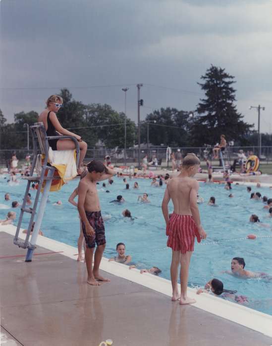 Labor and Occupations, kids, Children, Waverly Public Library, Waverly, IA, swimming pool, Iowa, lifeguard, history of Iowa, Iowa History, Leisure, Outdoor Recreation