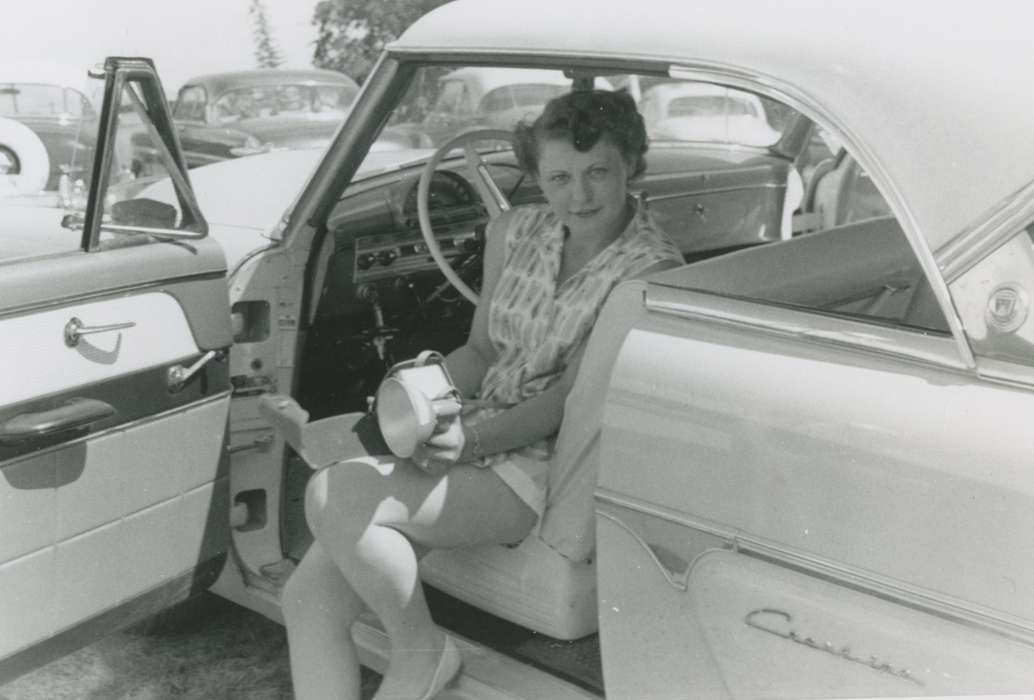 history of Iowa, Iowa History, Motorized Vehicles, car, Iowa, Anamosa, IA, Manley, Dennis, Portraits - Individual