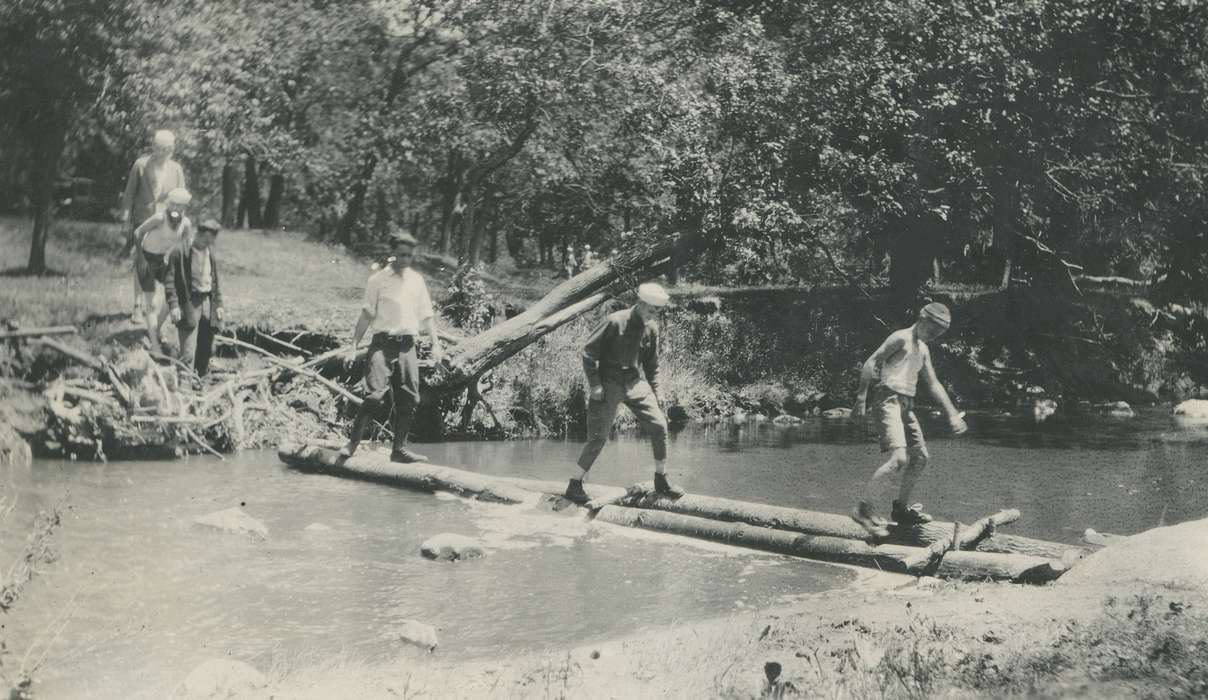 Outdoor Recreation, log, history of Iowa, McMurray, Doug, Iowa, Lakes, Rivers, and Streams, boy scouts, creek, Iowa History, Lehigh, IA