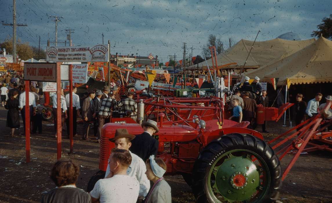tractor, Fairs and Festivals, kozy kab, Farming Equipment, Iowa History, Sack, Renata, Iowa, history of Iowa, tractors, convention, USA, tents