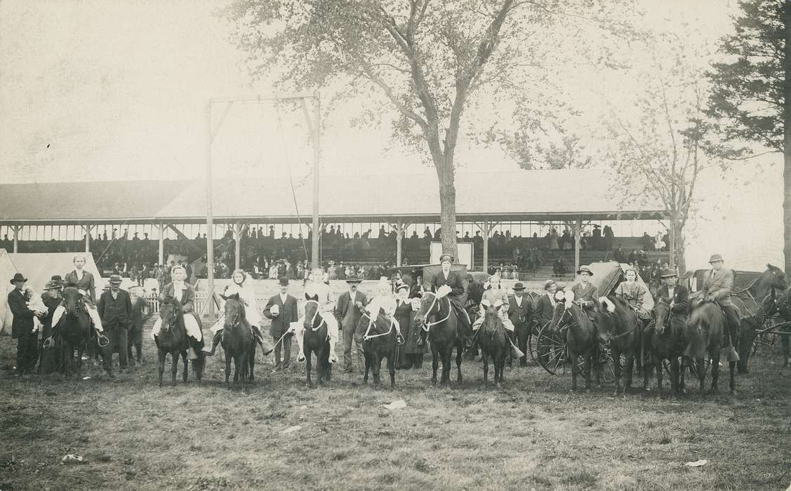 Children, history of Iowa, Entertainment, Portraits - Group, Waverly Public Library, Waverly, IA, county fair, Iowa, horse show, Families, Iowa History, Animals, Fairs and Festivals